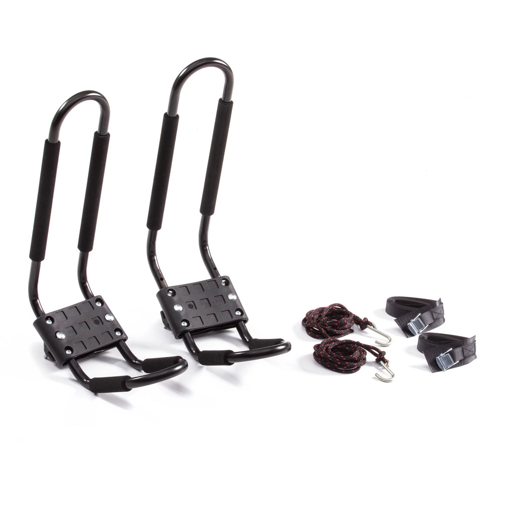 Black Roof-Mounted Kayak Carrier with Straps & Hardware R75887