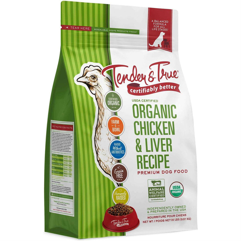 Organic Chicken & Liver Recipe Dry Dog Food D202850