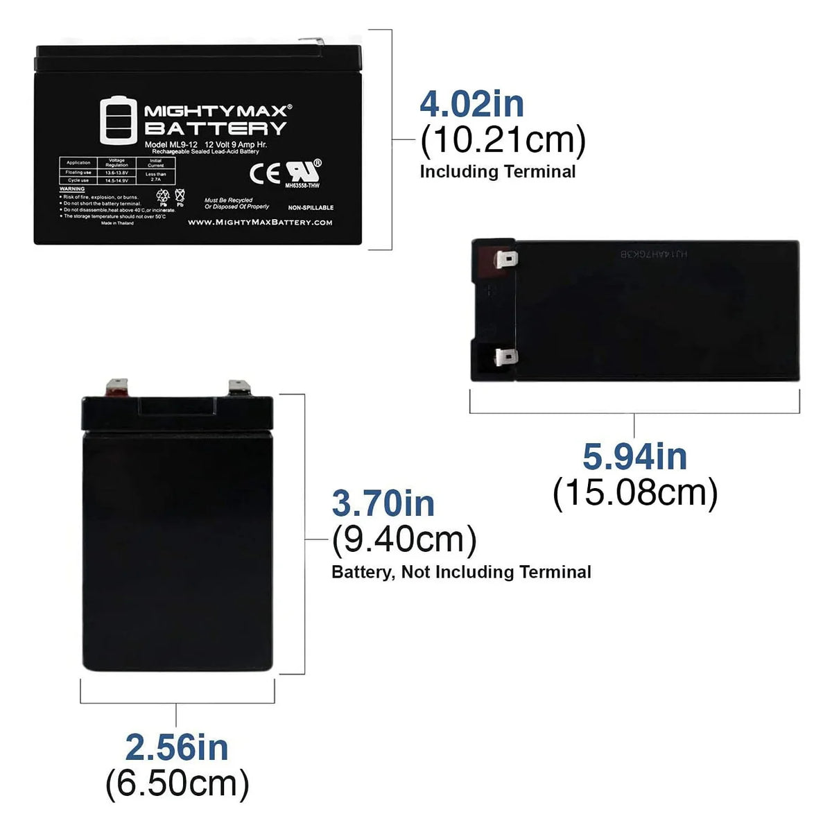 12V 9AH Replacement Battery N390