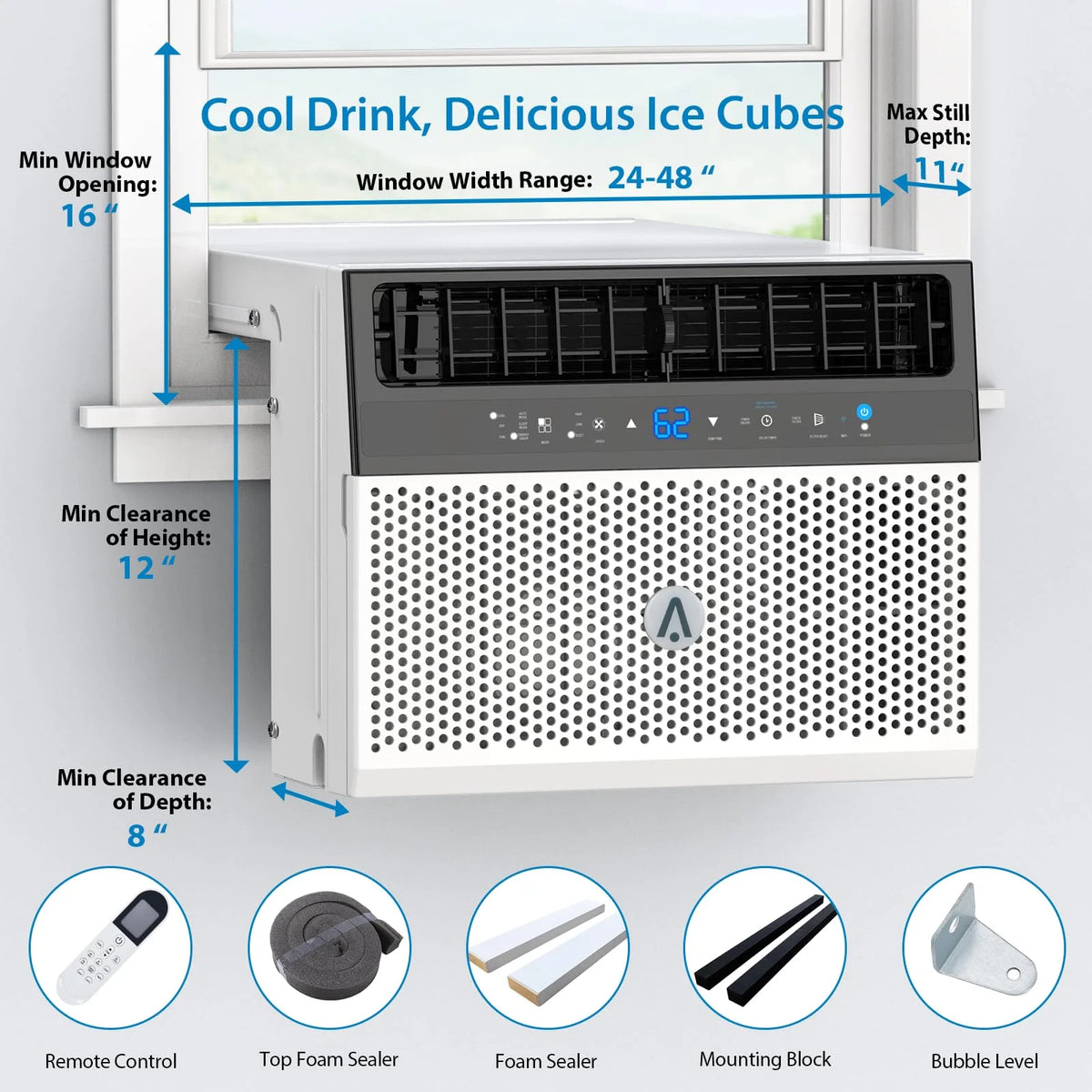 6000 BTU Window Air Conditioner with Remote Control F994