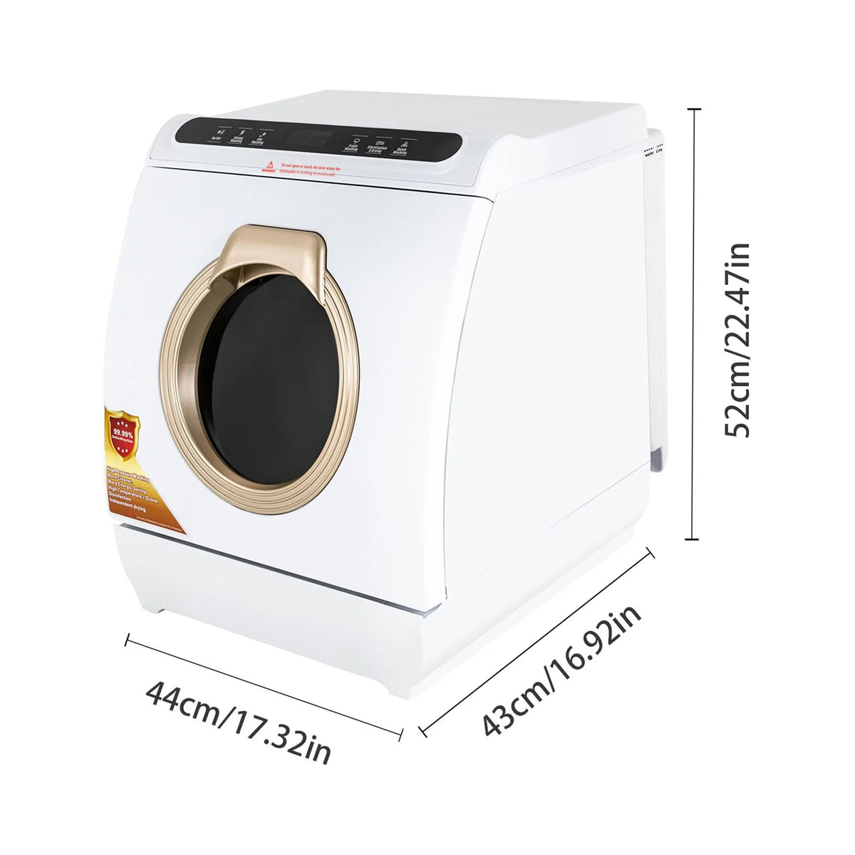 900W White Compact Countertop Dishwasher G5889