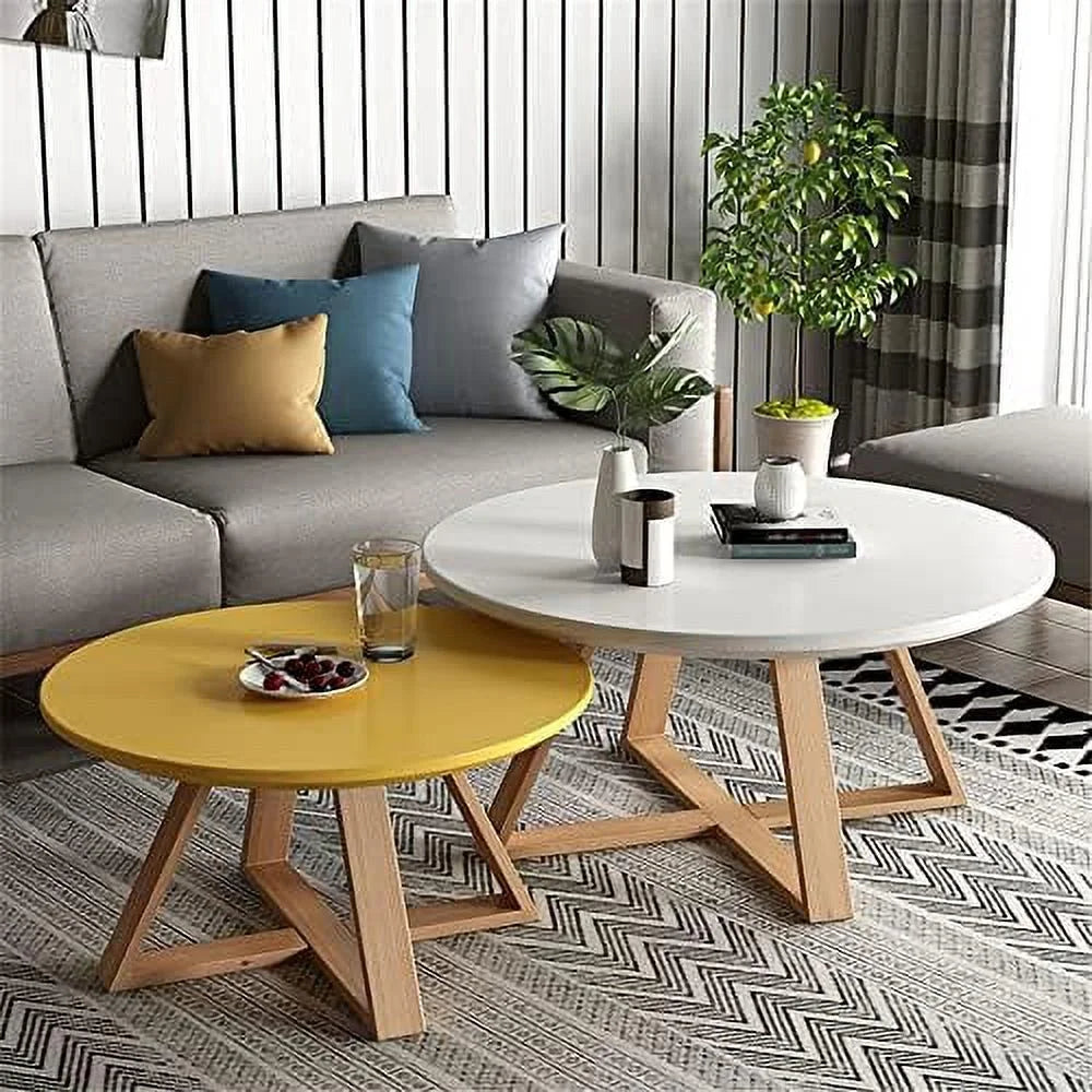 Solid Wood Round Pedestal Side End Table M373