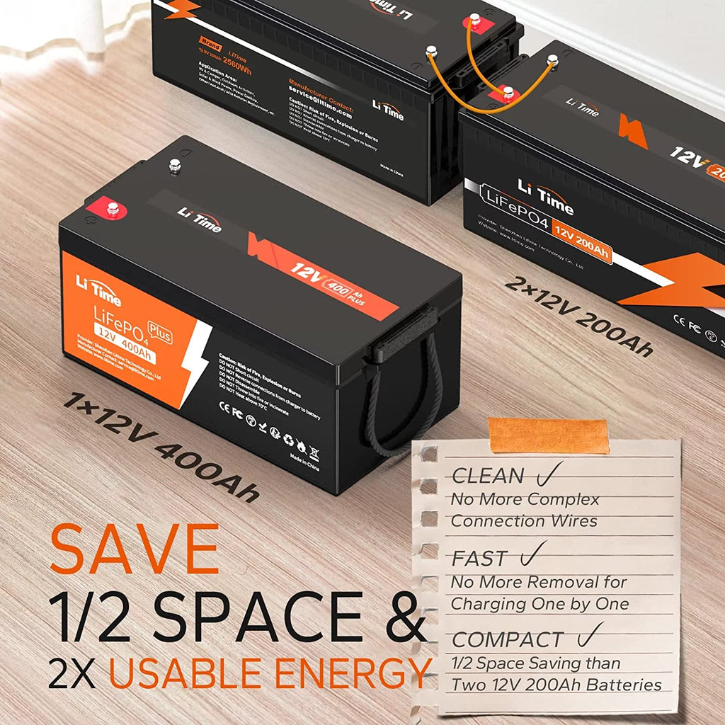 12V 400Ah Lithium LiFePO4 Battery with 250A BMS X87605
