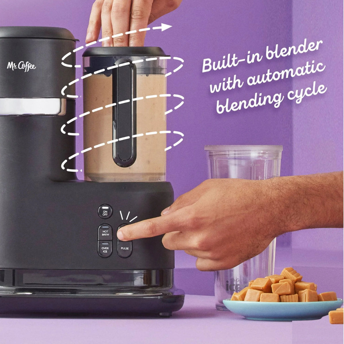 Single-Serve Iced and Hot Coffee Maker & Blender with 2 Tumblers P40220