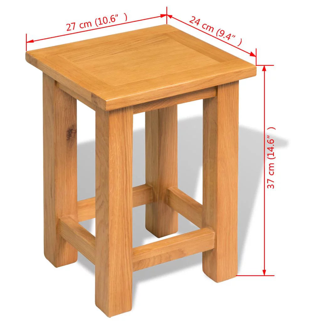 Solid Oak Wood End Table O8771