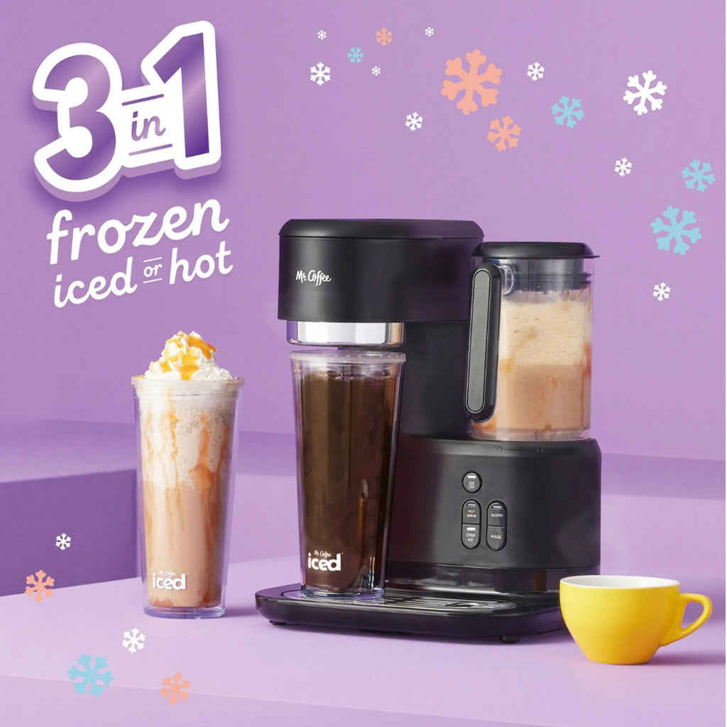 Single-Serve Iced and Hot Coffee Maker & Blender with 2 Tumblers P40220
