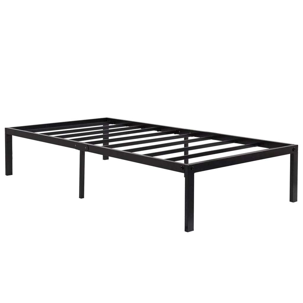 14 Inch Black Metal Twin Bed Frame Z737907
