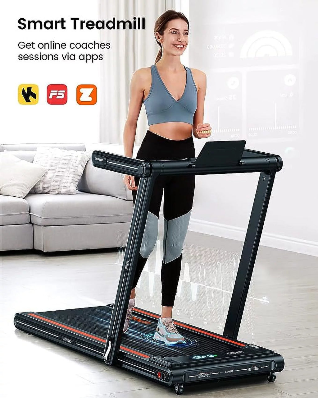 2.5HP Walking Pad Treadmill with Remote Control M483538