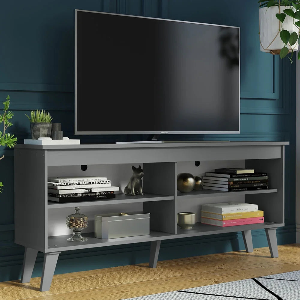 Wooden TV Stand Cabinet with 4 Shelves and Cable Management M615542