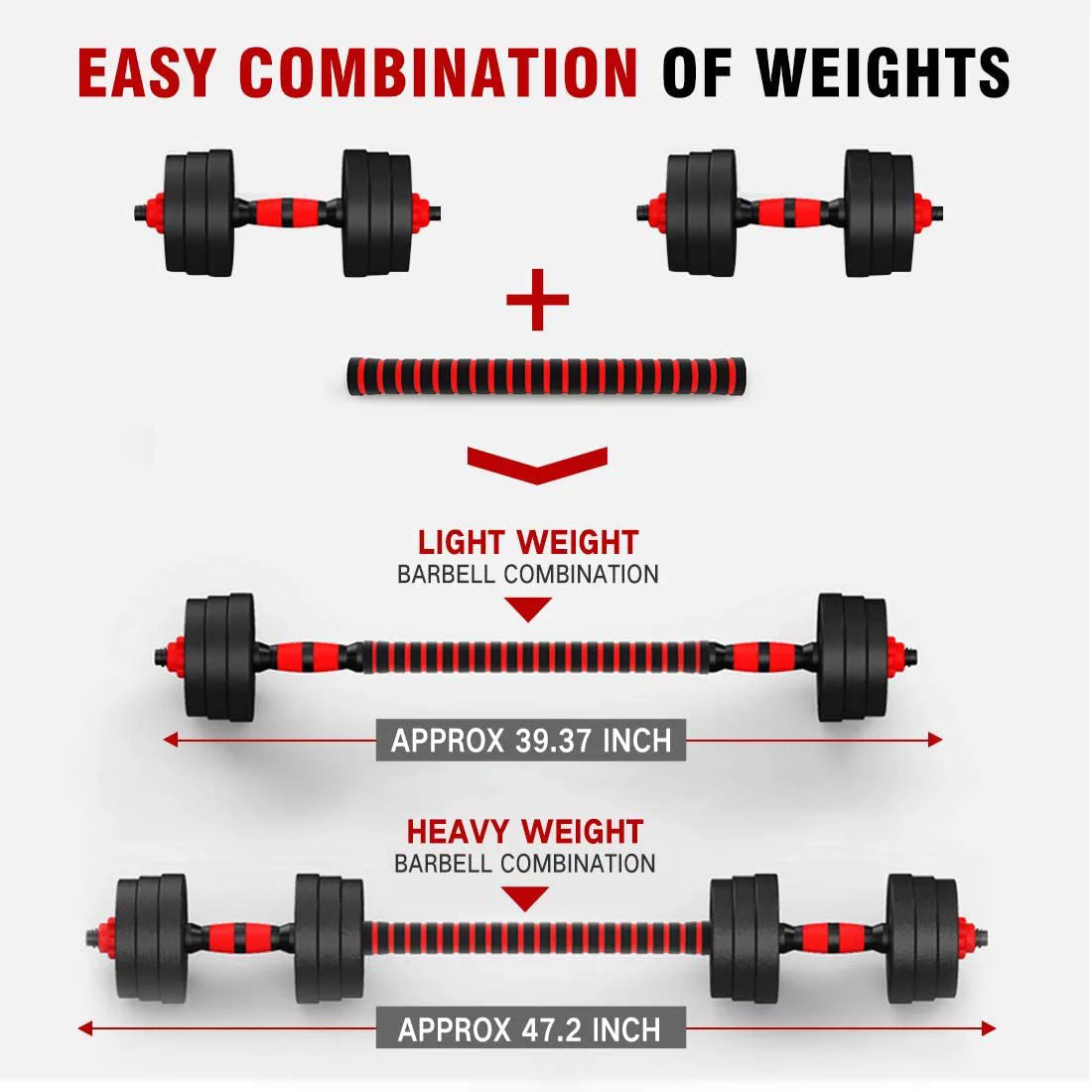 66 LBS Adjustable Dumbbell Set O767