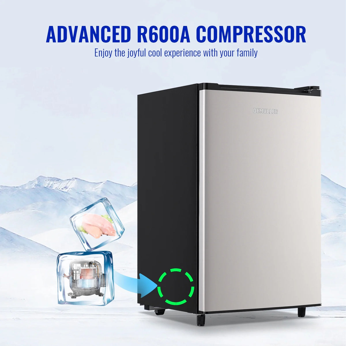 Single Door Compact Upright Freezer 3.2 Cu.Ft I3409