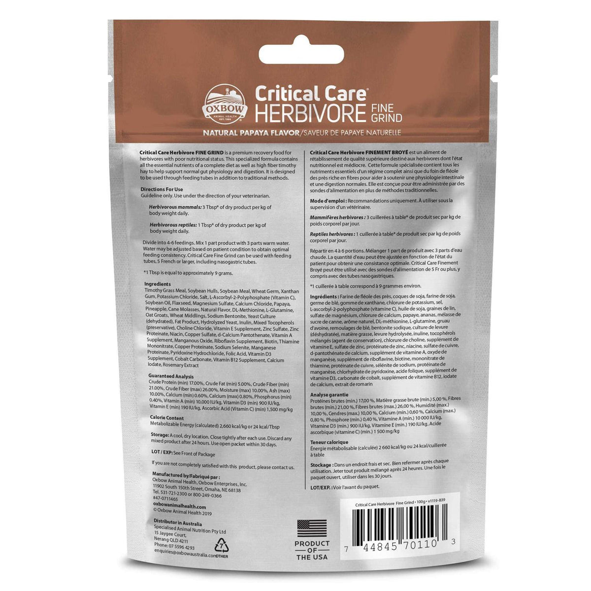 Critical Care Fine Grind E70120