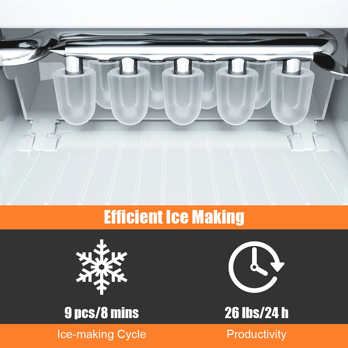 Portable Countertop Ice Maker with Scoop Z467