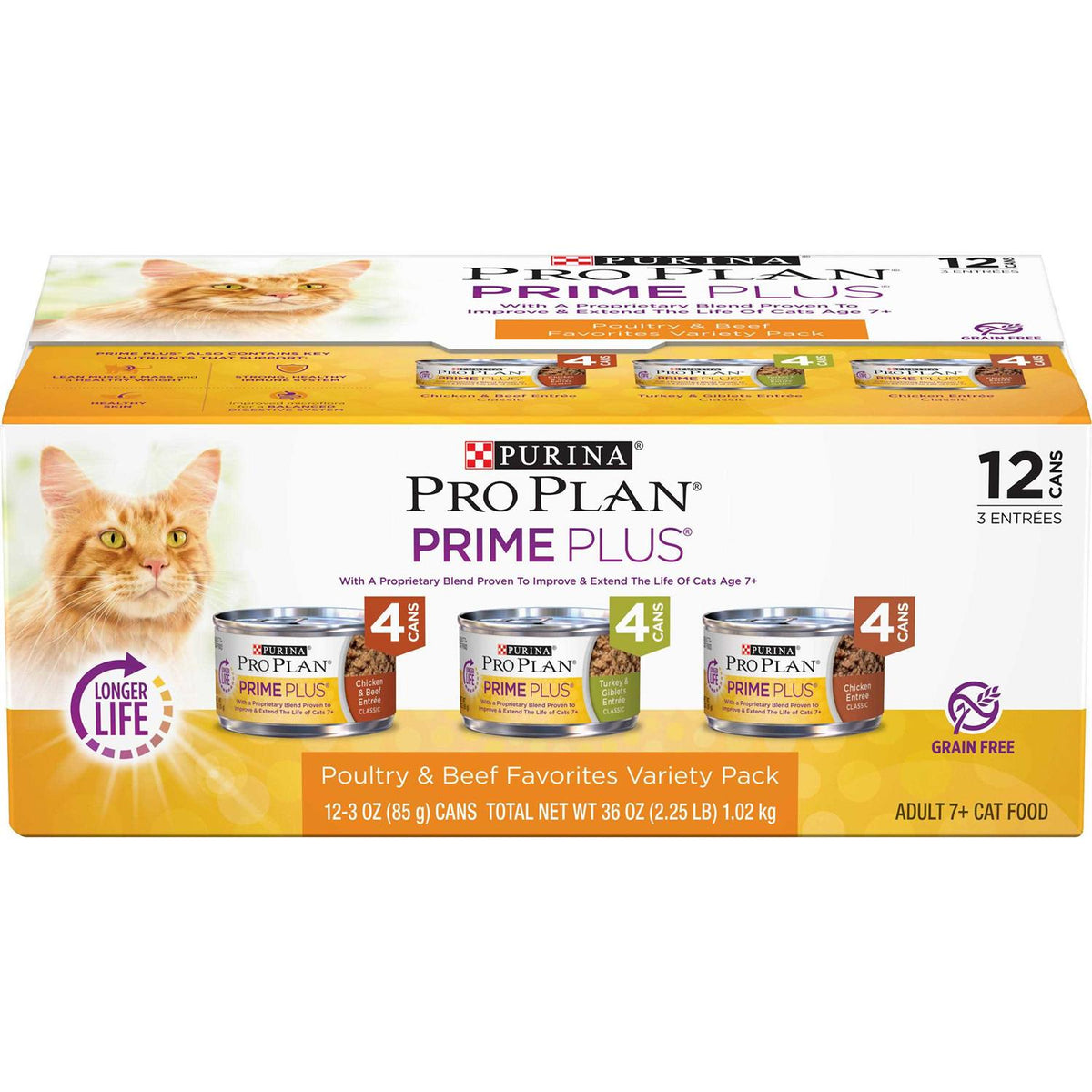 Grain Free Senior Wet Cat Food Variety Pack Pate F82827