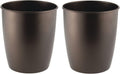 Round Metal Small Trash Can 2 Pack Bronze I335259