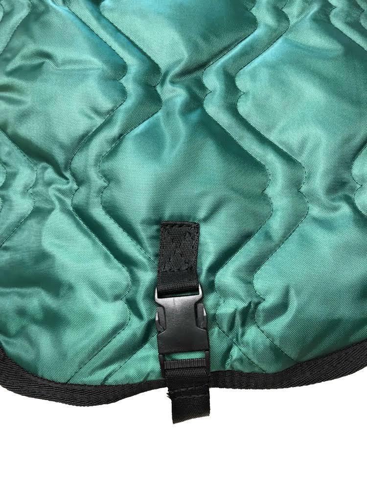 Large Green Poly Fill Saddle Carrier Bag A22283