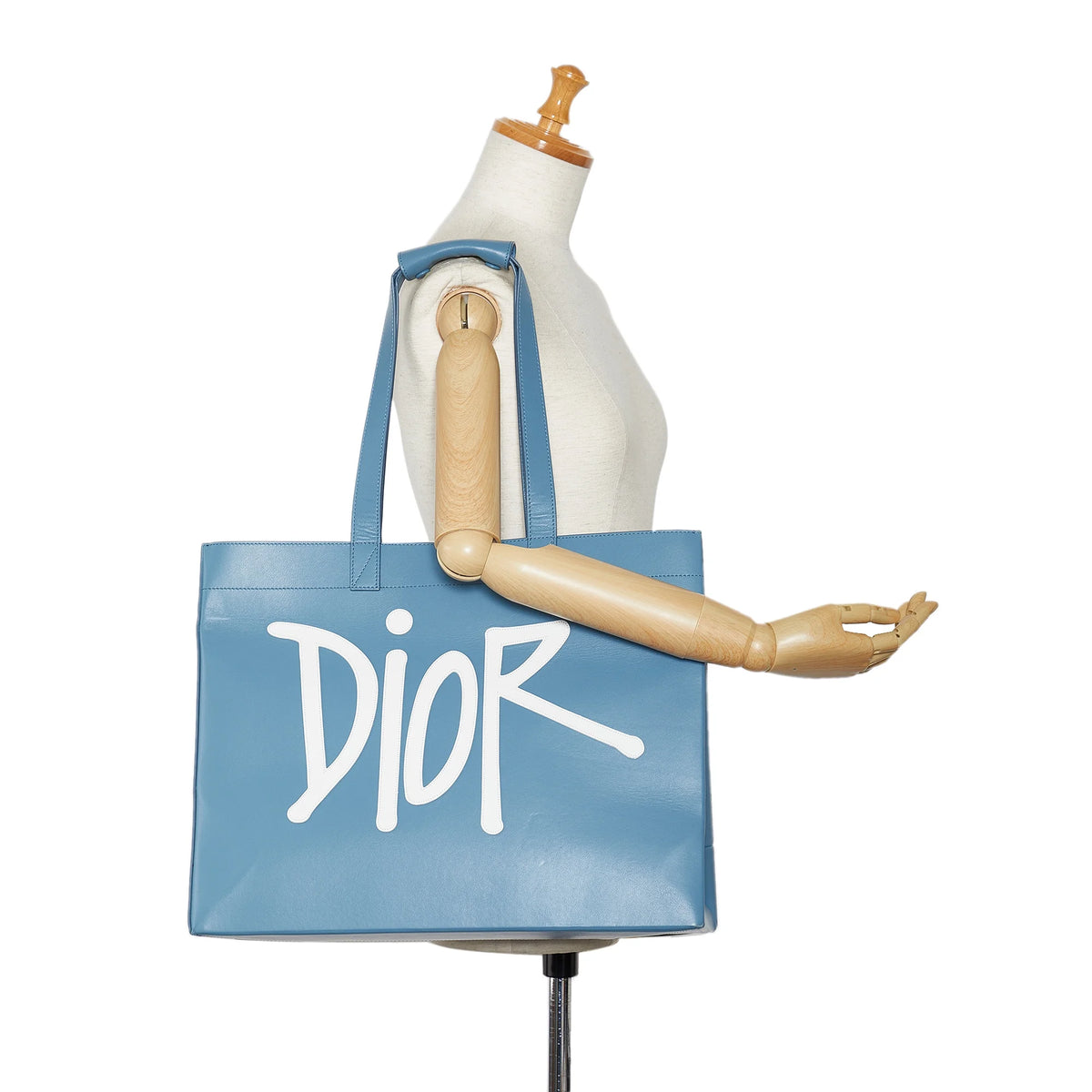 Blue Calf Leather Tote Bag P5606