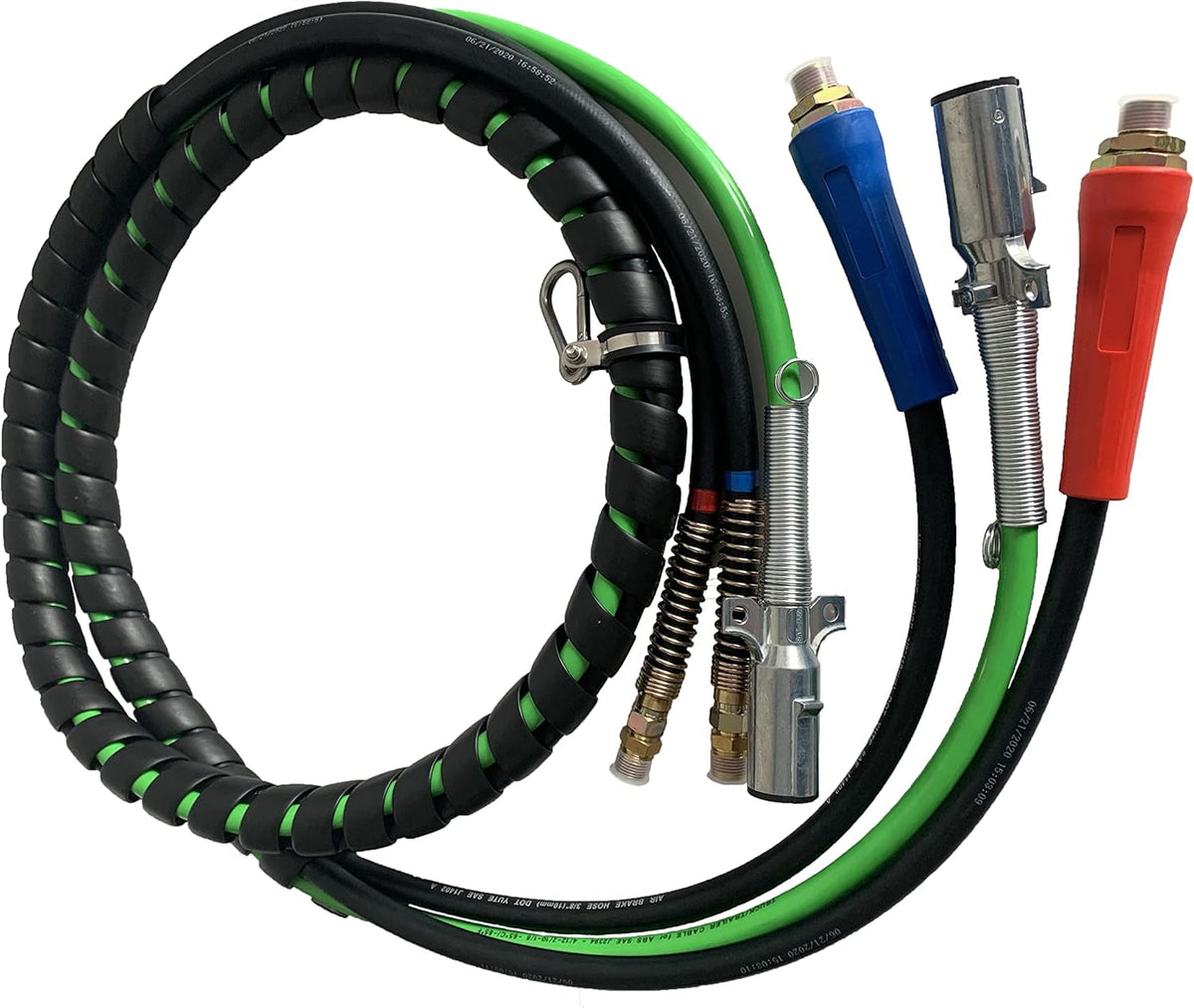 3 in 1 Air Brake Line 15 Feet Copper Electrical Cable ABS Wire & Air Line Hose Assembly A89626