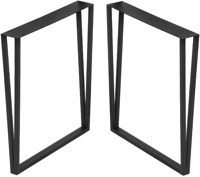Black 28” Height 24” Wide Metal Table Legs 2 PCS F94627