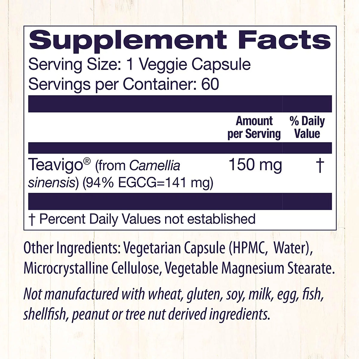 Green Tea Extract 150 mg 60 Veggie Caps M42336
