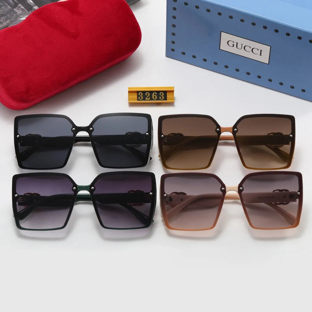 Green and Red Polarized Sunglasses D5036