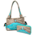 Embroidery Concealed Carry Bible Verse Rhinestone Cross U201