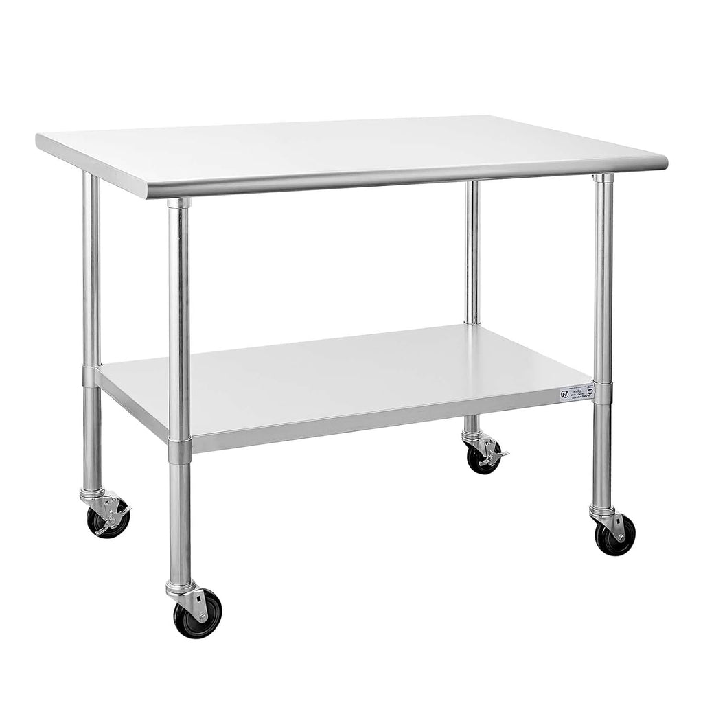 Stainless Steel Table 30 x 60 Inches with Caster Wheels H4661