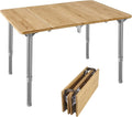 Folding Camping Table with Adjustable Height Aluminum Legs B692175
