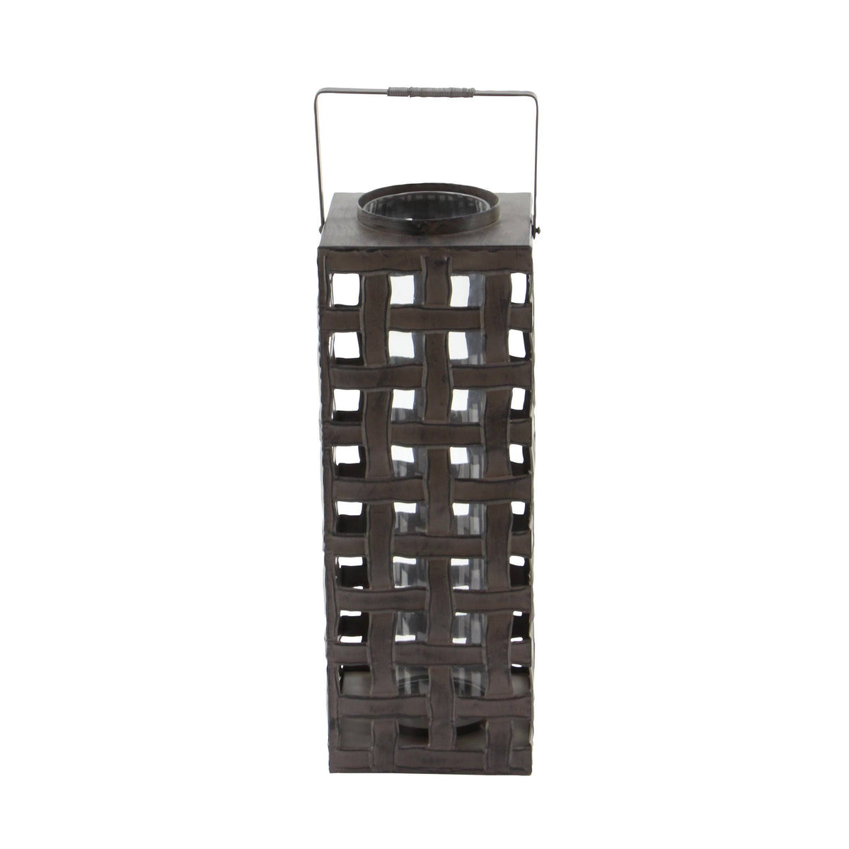 Metal Glass Candle Lantern B80717