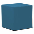 Turquoise No Tip Block Ottoman O4228