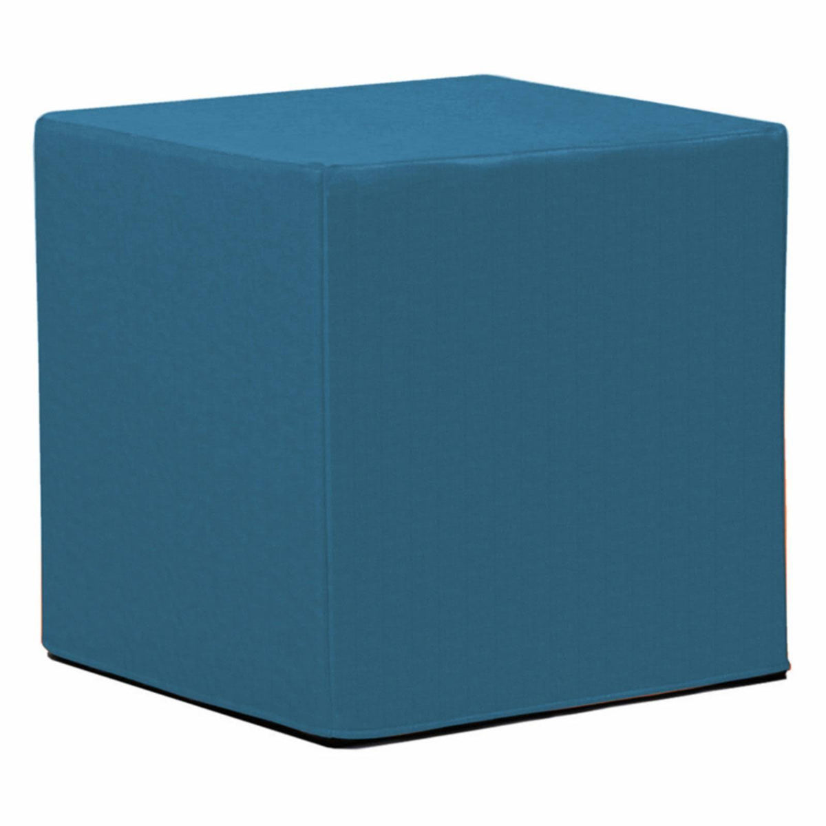 Turquoise No Tip Block Ottoman O4228