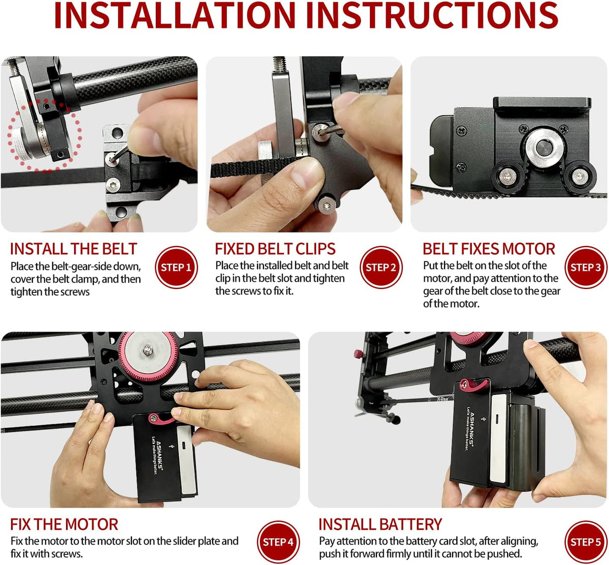 Motorized Carbon Fiber Camera Slider Y45554