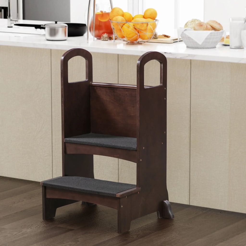 Espresso Wooden Kids Step Stool N797
