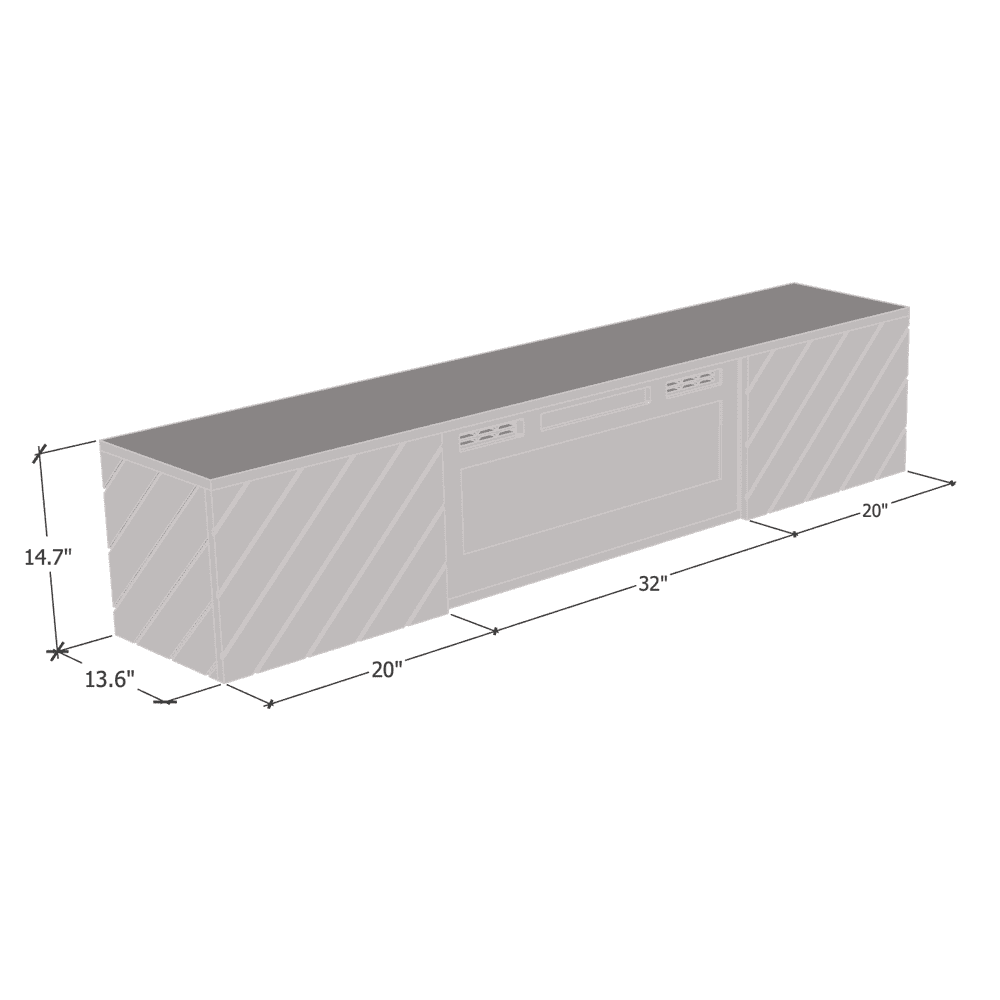 72" High Gloss Floating Fireplace TV Stand U716