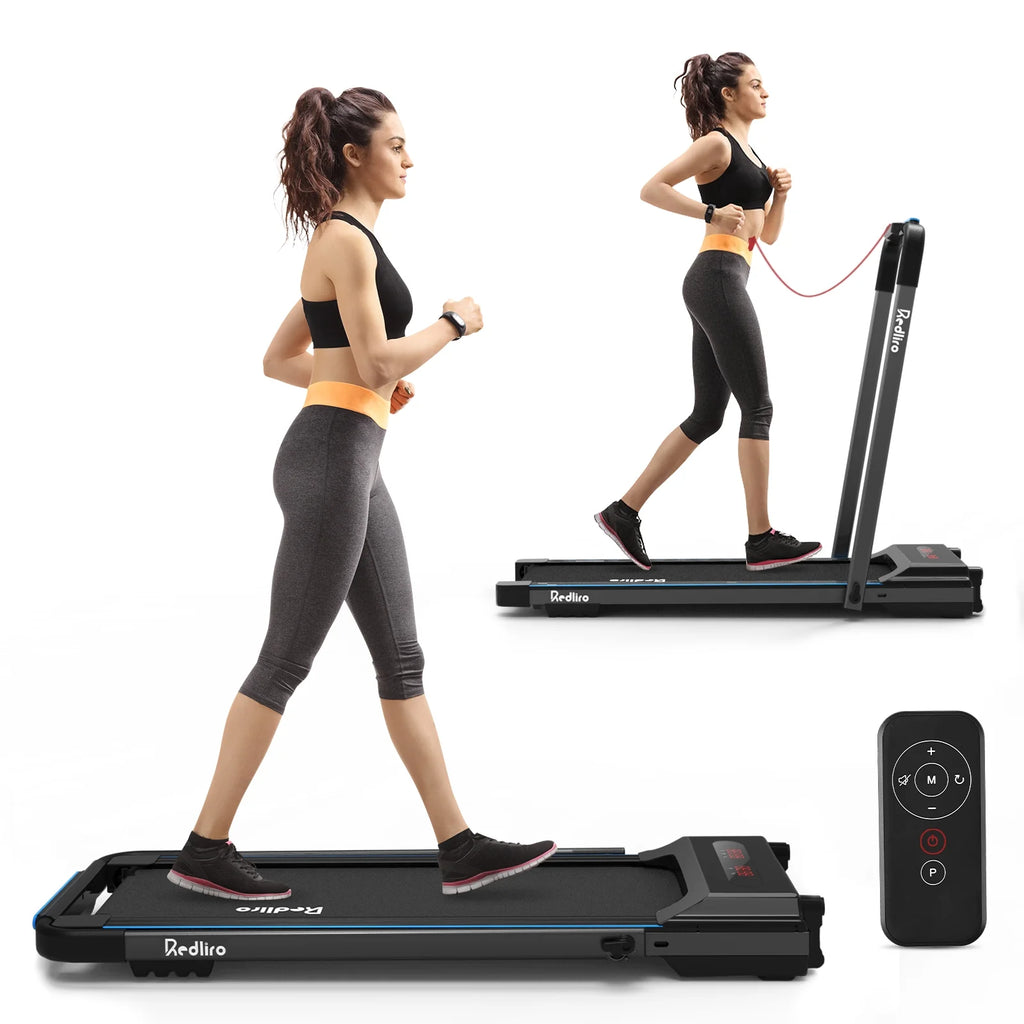 Folding Treadmill with Desk Adjustable Height 265LBS 2.25HP D88766