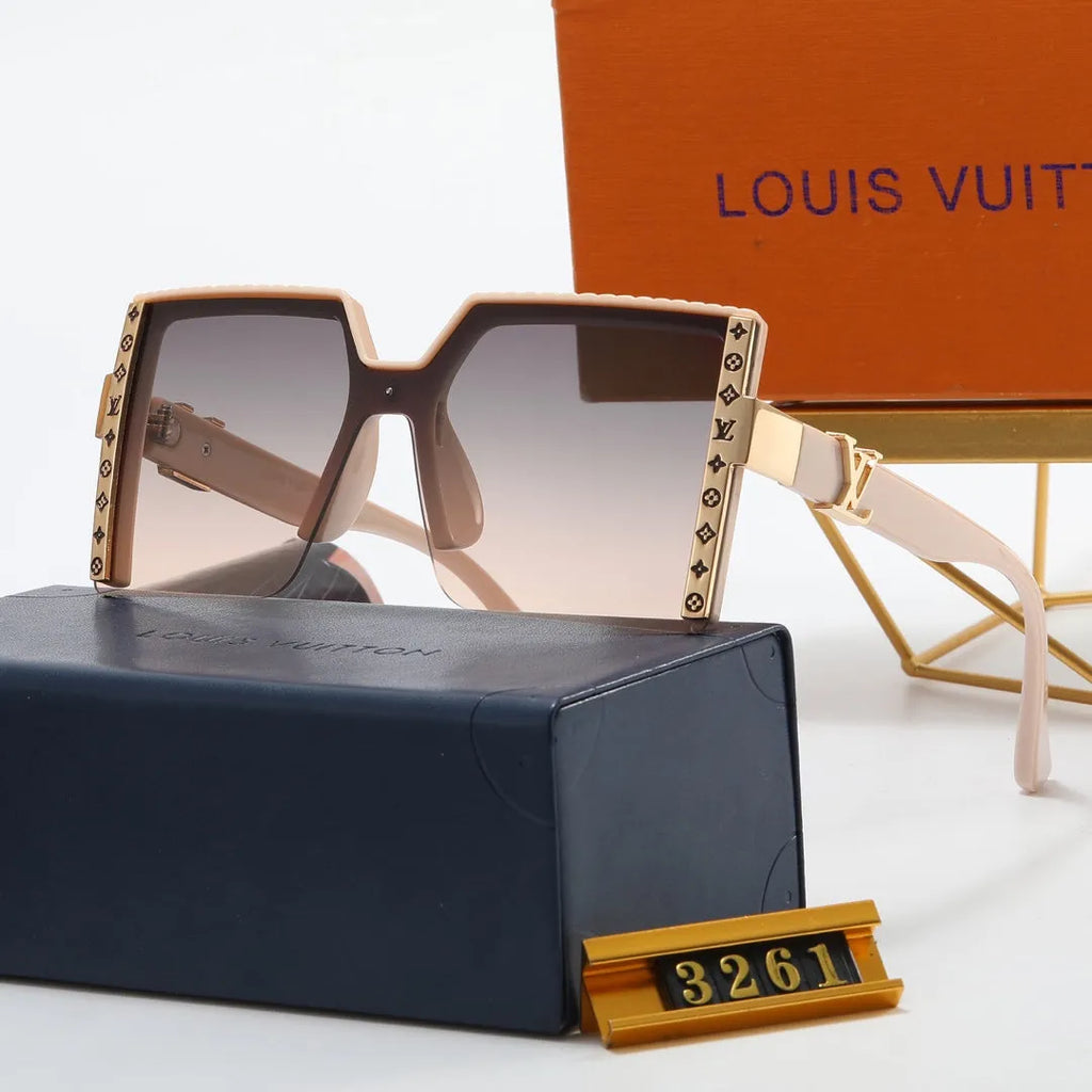 Luxury Four-Leaf Flower Half-Frame Polarized Sunglasses D28177