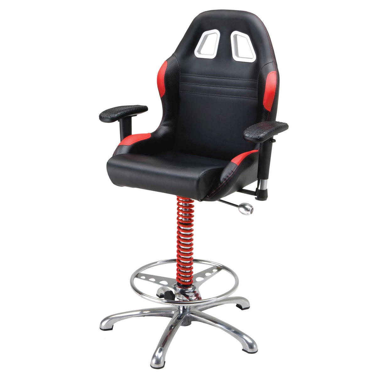 Black-On-Red Bar Chair E231517