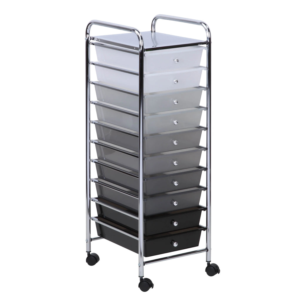 10 Drawer Rolling Cart T167