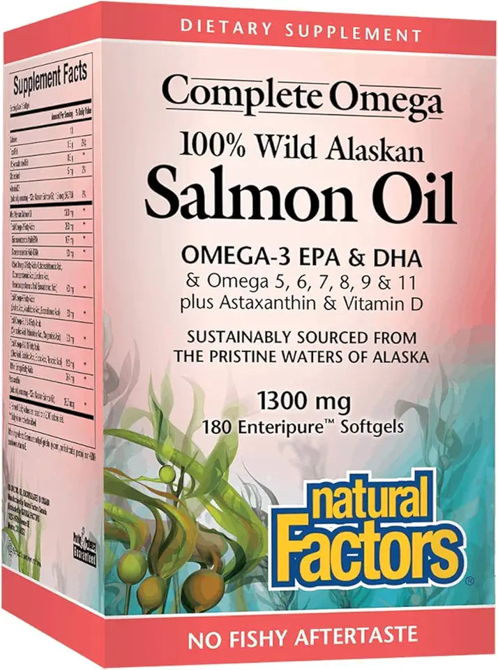 Wild Alaskan Salmon Oil Omega-3 DHA EPA 180 Softgels I934899
