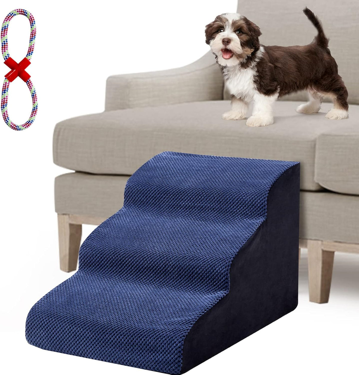 3 Tiers Non-Slip Foam Dog Stairs S8114