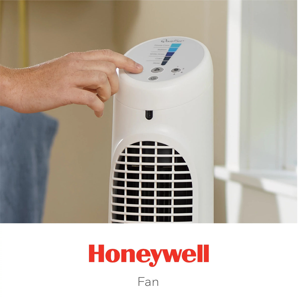 Black QuietSet Oscillating Electric Tower Fan M80633