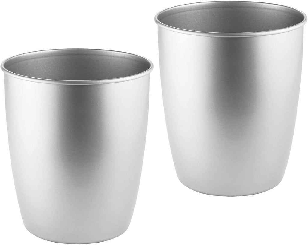Round Metal Small Trash Can 2 Pack Bronze I335259