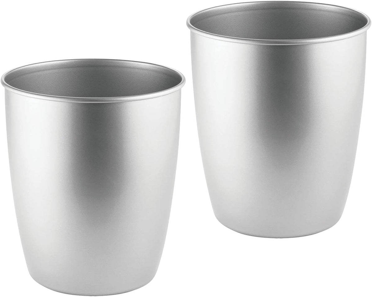 Round Metal Small Trash Can 2 Pack Bronze I335259