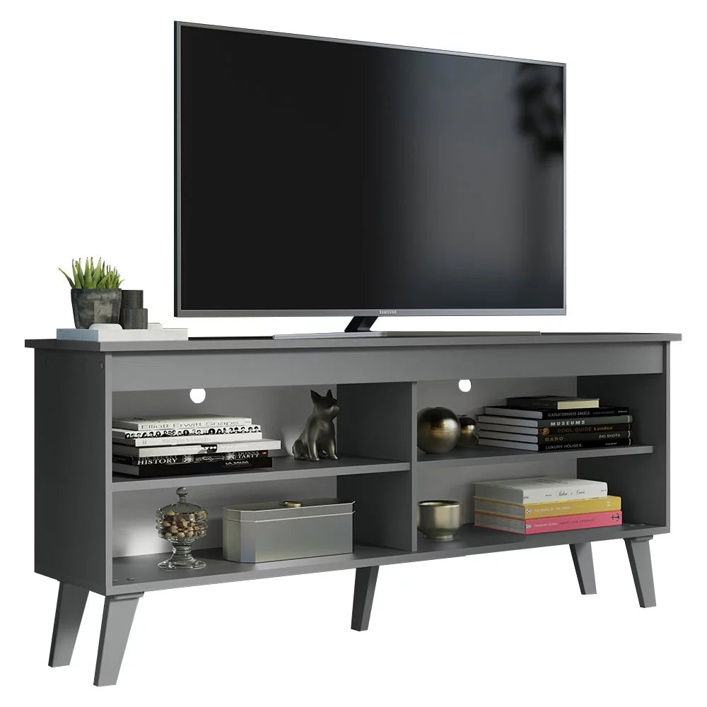 Wooden TV Stand Cabinet with 4 Shelves and Cable Management M615542