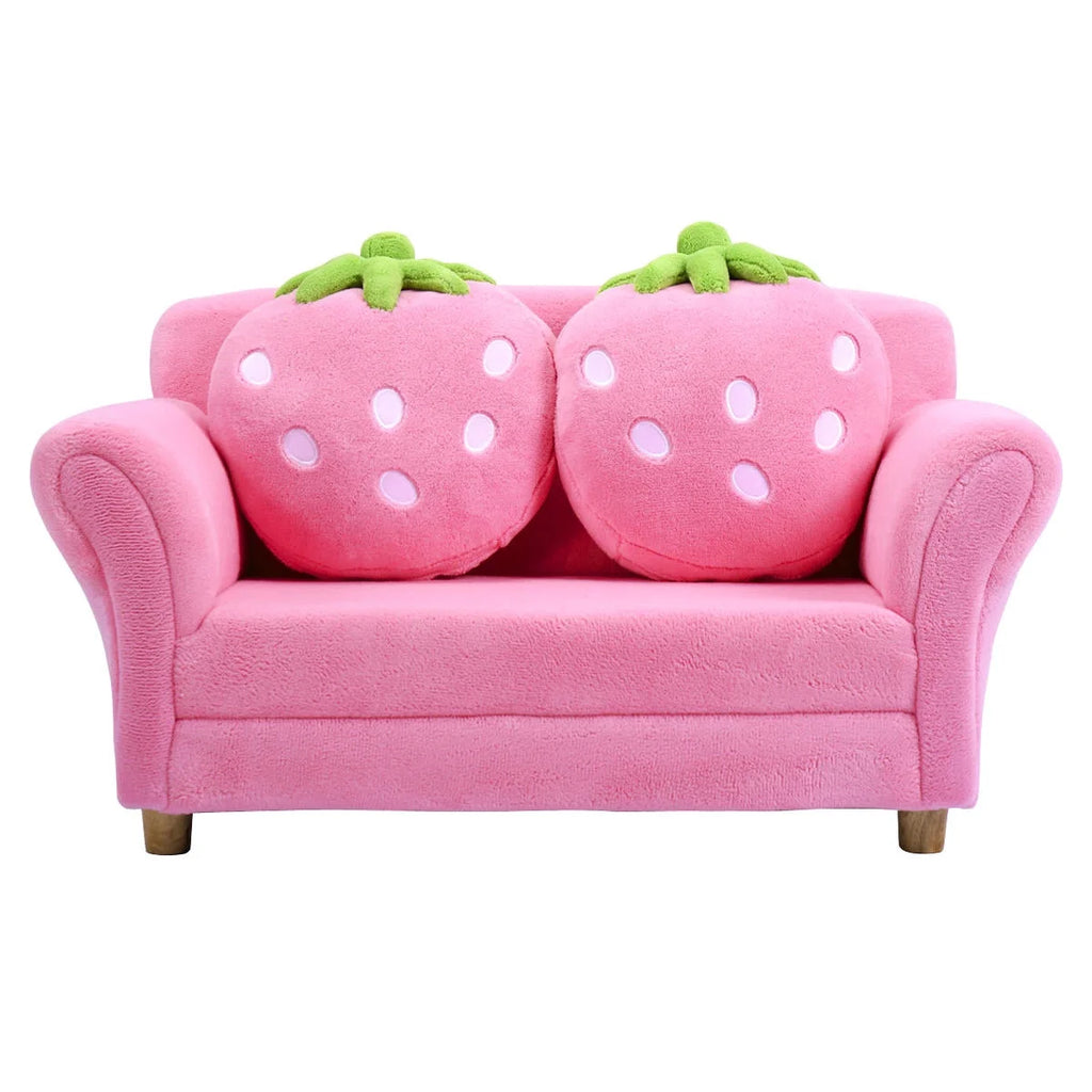 Kids Sofa Armrest Chair with 2 Pillow Pink I724784