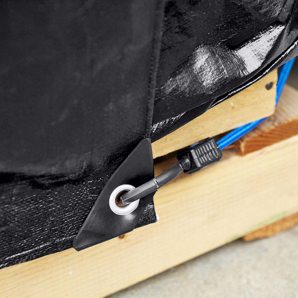 18 ft. x 24 ft. Silver and Black Weather-Resistant Tarp E552183
