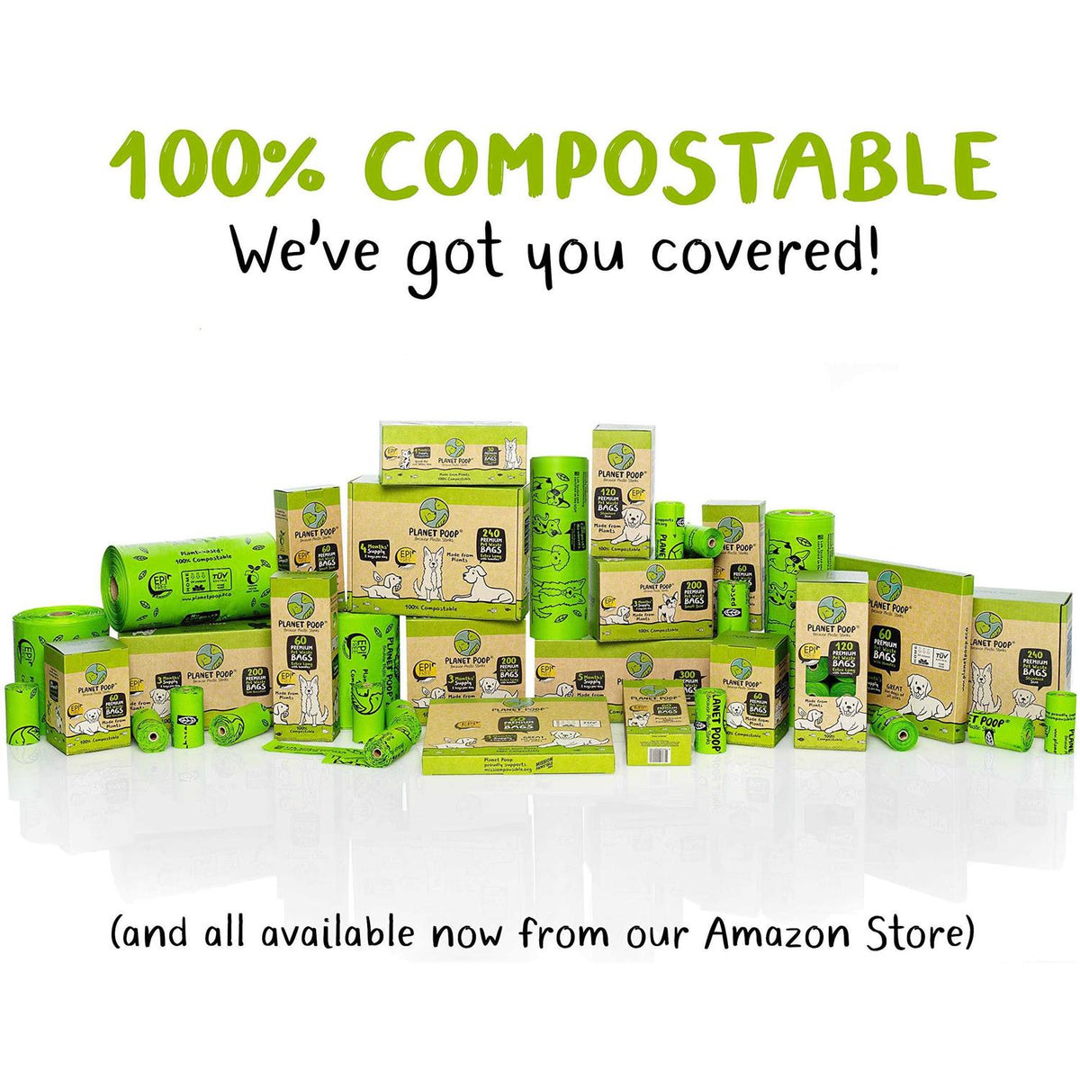 Compostable Dog Poop Bags on Refill Rolls W7253