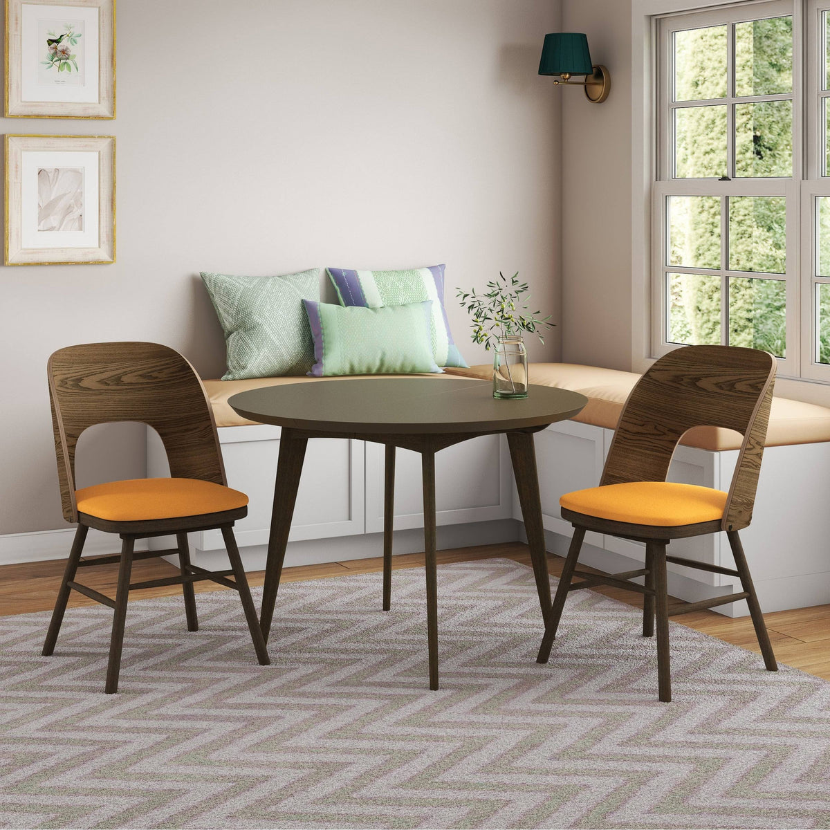 Kiwi Green Armless Side Chair Set of 2 V380