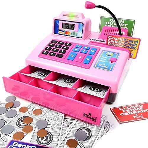 Talking Cash Register Kit with Play Money and Store Set in Red Toy N97545