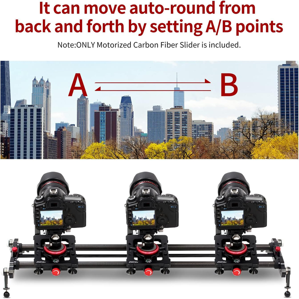 Motorized Carbon Fiber Camera Slider Y45554